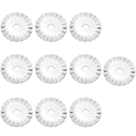 10PCS 45mm Rotary Cutter, pinking rotary cutter 45mm pinking for Leather Fabric Paper Lacework Sewing Tools