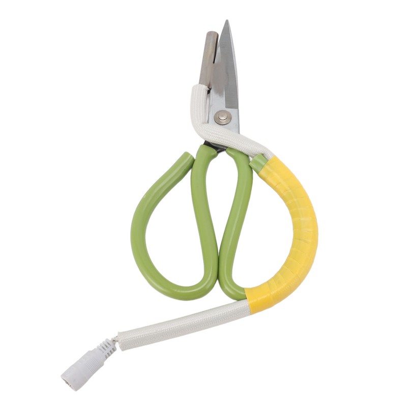 Electric Heating Shears Steel Blades Adjustable Temperature Heated Scissors for