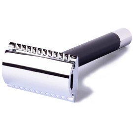 Barbear Safety razor handmade in Solingen, made from selected stainless steel and aluminium, precise wet shave razor for men, 2-sided blade head for razor-sharp results