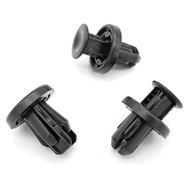 VVO Fasteners- Black Plastic Front Grille/Slam Panel Clips for Honda Civic, Jazz, CR-V, HR-V, (Pack of 10)