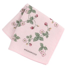 WEDGWOOD 000113-0003-01 Front Gauze Cloth Towel Handkerchief Wild Strawberry (Pink) [100% Cotton] Women's Hand Towel, Approx. 9.8 inches (25 cm)