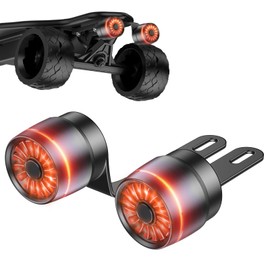 BCOIIUE Smart Skateboard Tail Lights,2-Pack Brake Sensing,5 Mods,Quick-Release,with Mounts