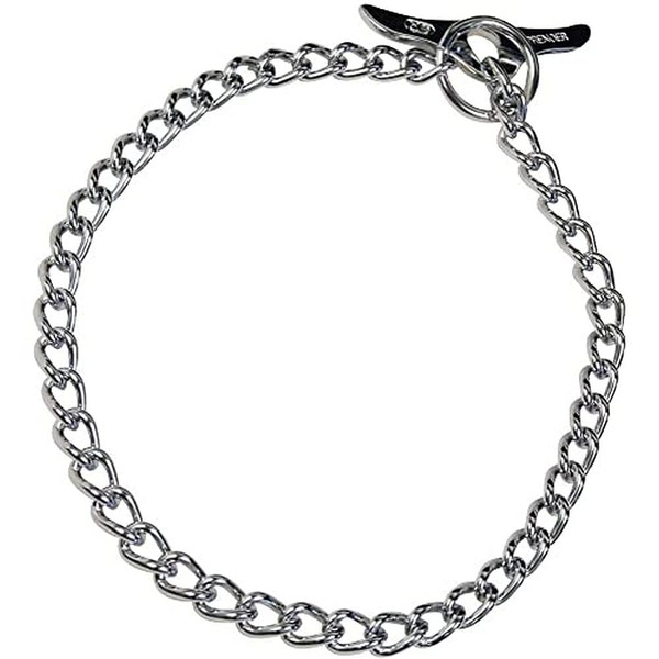 Herm Sprenger Chrome-Plated Steel Choke Dog Training Collar with Toggle-Closure