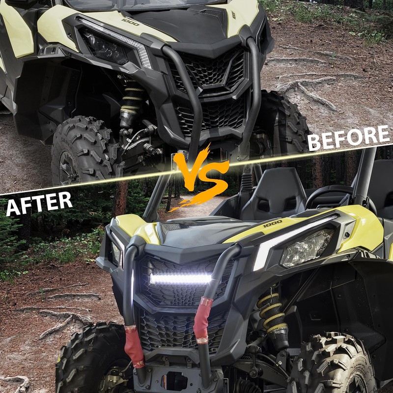 SAUTVS Grill with Light for Maverick Trail, Front Mesh Grille