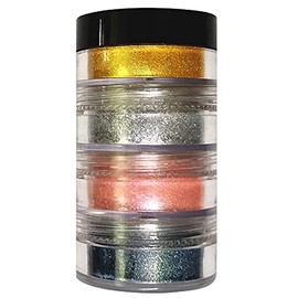 VOZWA 4 in 1 Eyeshadow Shimmer Dust (Gold + Silver + Pink + Blue) 6 g