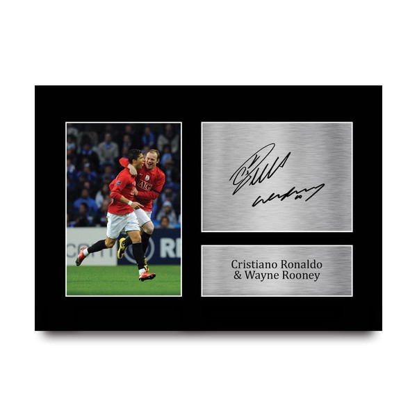 HWC Trading Cristiano Ronaldo & Wayne Rooney Gifts Printed Signed