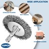 EASYIKI 2 Inch Wire Brushes for Drill, Stainless Steel Wire
