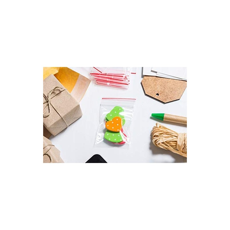Grip Seal Resealable Plastic Bags Pack of 50 Zip Lock