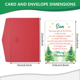 Christmas Card for Son, Gifts for Son, Son Gifts, Christmas Card Gifts for Son Adults, Merry Christmas Card Son Gifts from Mom Dad, Stocking Stuffers for Teen Boys, White Elephant Gifts for Adults Son