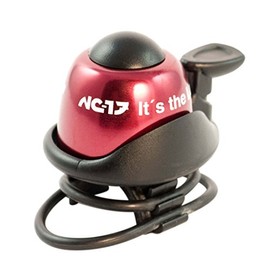 NC-17 Safety Bike Bell/Aluminium Bicycle Bell for all Bikes/Bicycle Horn/clearly audible sound / 6, red