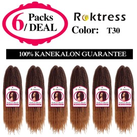 Marley Twist Braiding Hair – Cuban Twist Hair Extensions, Soft & Natural Marley Hair for Marley Twist StylesFor Faux Locs, Spring Twist Hair, Butterfly Locs (16inch, T30)