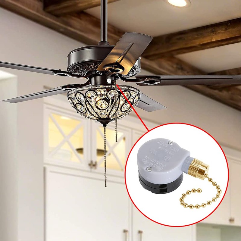 Ceiling Fan Switch Zing Ear ZE-208D 3 Speed Control 5-8