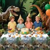 FuenteOrilla 4 Pcs Dinosaur Tablecloths Dinosaur Party Table Covers Waterproof