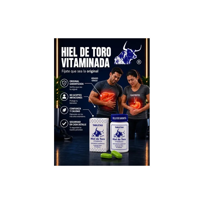 Hiel De Toro Vitaminada Tabletas 30 Tabs. Sapsa 4 Pack
