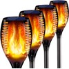 4PCs Solar Torch Lights Outdoor, 43 inch 96 LED, Waterproof