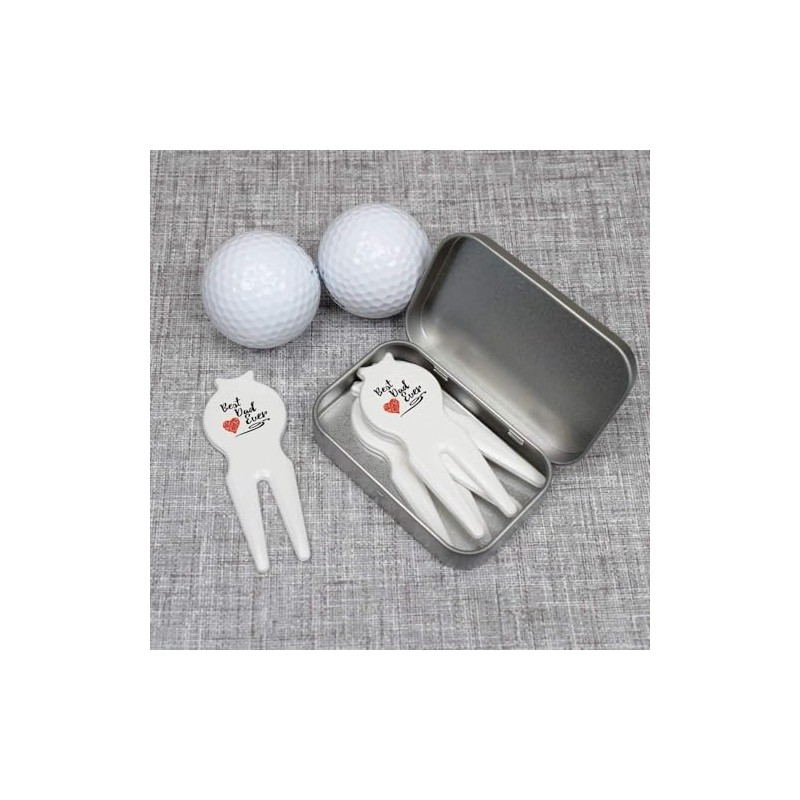 Azeeda 'Best Dad Ever With Red Heart' Golf Divot Tool/Repair
