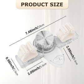 Bibabala Broom Hanger Mop Hanger, Wall Mount Mop Grippers for Bathroom, Kitchen, Laundry Room, Home Garden, Garage Storage and Organization Rack (Broom Hanger)