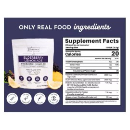 Just Ingredients Probiotic Complex Powdered Drink-Elderber