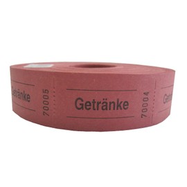 Wolf & Appenzeller 601054 Voucher in German 'Getränke' (Drinks) 1000 Items Red