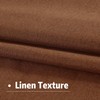 DUALIFE 120 Inch Extra Long Linen Rust Curtains Floor to