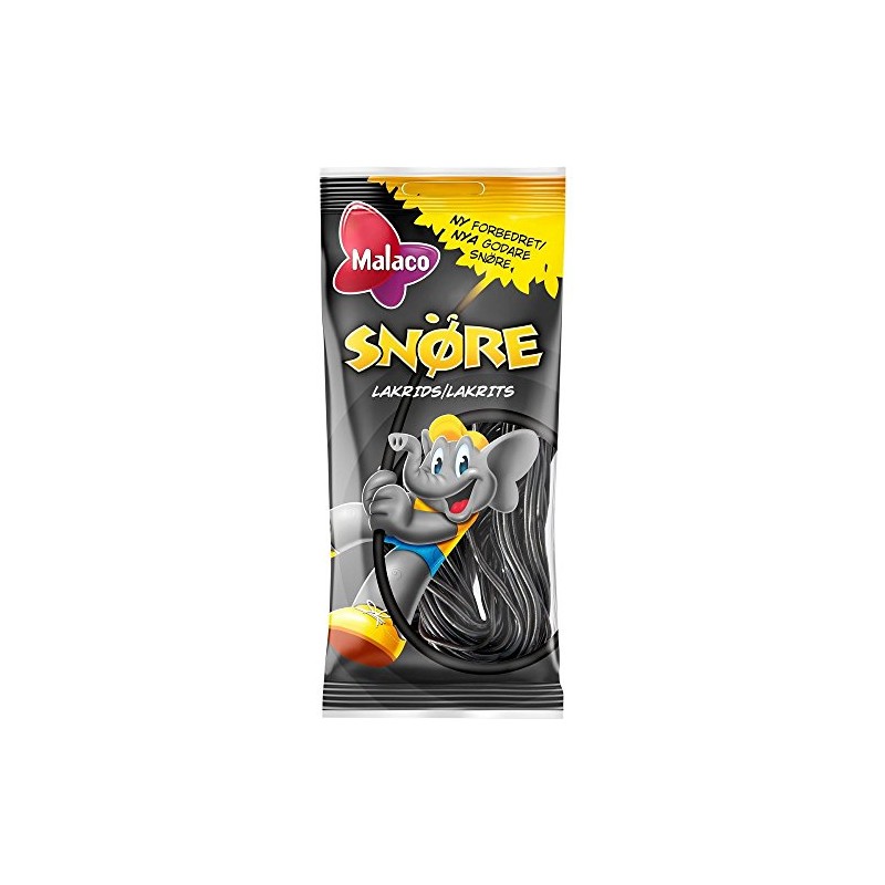 2 Bags x 94g of Malaco Snöre Lakrits - Original