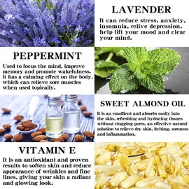 Massage Oil For Warming, Relaxing, Joint Pain Relief Sensual Massage Oil Lavender Almond Peppermint And Coconut Massage Oils For Massage Therapy Moisturizing Body Oil For Men And Women 5.1 Fl.Oz