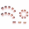 Nail Tip, Short, 24 Pieces, False Nails, Red, Gradient, Blue