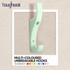 Toughook Unbreakable Hooks, 10 Pack (Mint Green) Heavy Duty Plastic