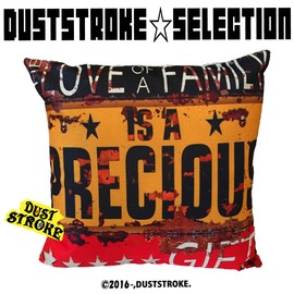 duststroke (Dust Stroke) 45 x 45 cm Cushion Cover (Choose from 7 Designs) Message English Logo Stylish Interior Goods