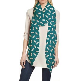 Lina & Lily Cockapoo Dog - Women's Scarf with Dog Motif, blue-green