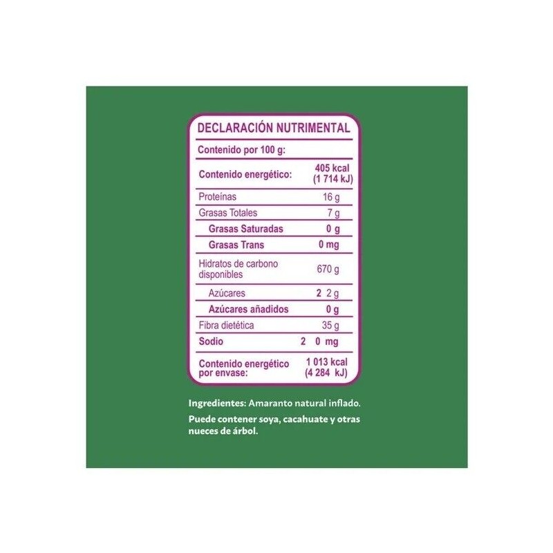 Don Luis AMARANTH SEED- SEMILLA DE AMARANTO INFLADO 250g