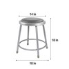 OEF Furnishings OEF6418/2 Premium Commercial-Grade All-Purpose Round Stool (18-inch Height,