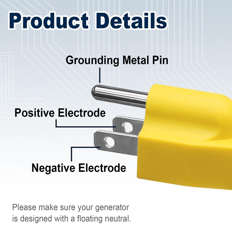 HARSKIYER 1 Pack Neutral Ground Bonding Plug for Portable Inverter