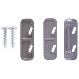 Rocky Mountain Goods Spring Loaded Screen Door Strike Plate - Works with Most Storm Door and Screen Door Rigid Interior Latch Systems - Slotted Holes fit Most Applications - Shims Included (Aluminum)