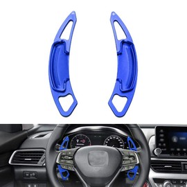 TLIFORT Aluminum Alloy Paddle Shift Steering Wheel Shifter Extension for Honda Accord Odyssey Spirior Civic CR-V UR-V Hybird Inspex Insight Crown Road Acura, (Blue)