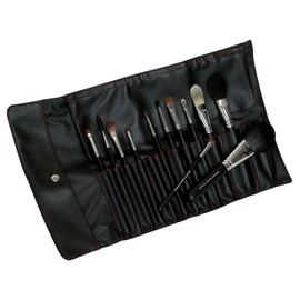 Royal & Langnickel Silk Pro 12-Piece Professional Cosmetic Brush Set in a Faux Leather Zip Close Case