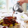 Gravy Boat, 450ml 304 Stainless Steel Double Layer Insulation Flavor