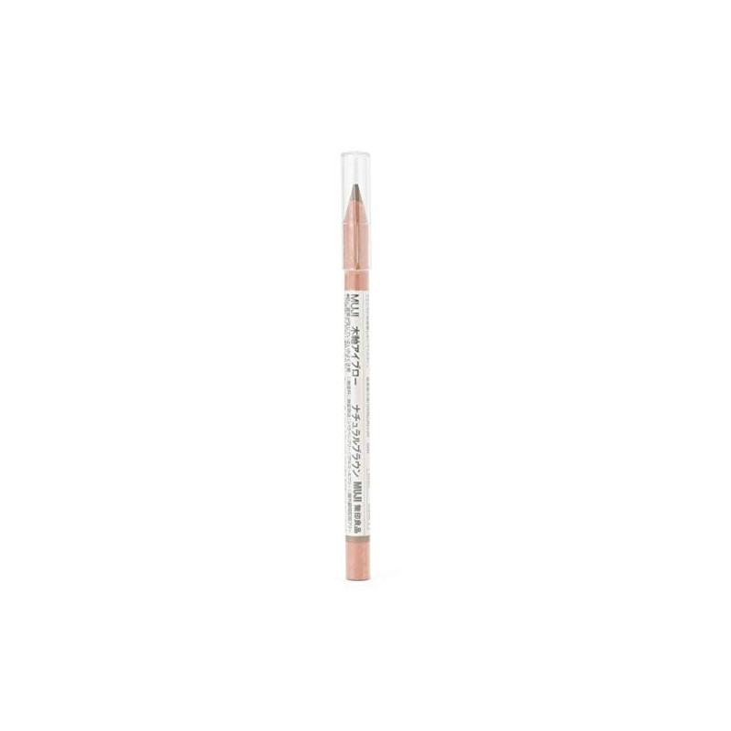 MUJI 02546229 Eyebrow Pencil Wooden Shaft Eyebrow Natural Brown