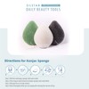 SILSTAR PROFESSIONAL Konjac Facial Sponge Tear Drop Rose Red Clay