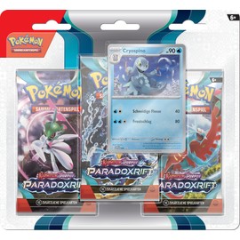 Pokémon-Sammelkartenspiel: 3er-Pack (Cryospino) Karmesin & Purpur – Paradoxrift (3 Boosterpacks & 1 holografische Promokarte)