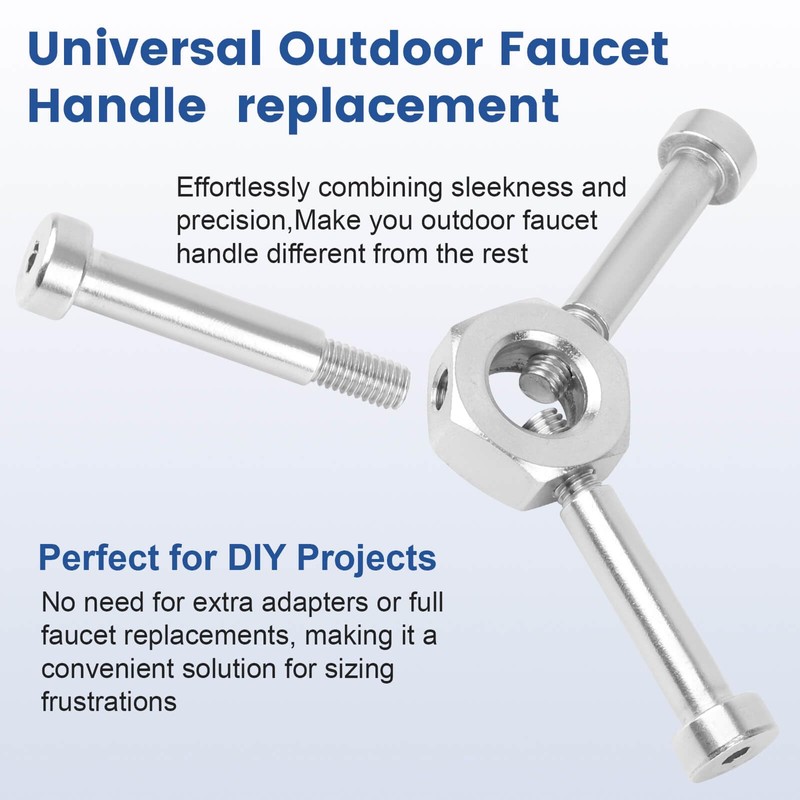 QCG Adjustable Water Shut Off Replacement Handle, Universal Outdoor Faucet