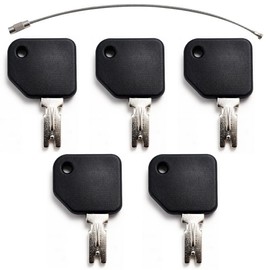 feishunteng 5PCS 166 Forklift Ignition Keys – Compatible with Hyster, Yale, Clark, Komatsu, Crown, Gehl Heavy Equipment