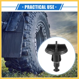 REPAIROCK 50 Pcs Grille Retainer Push-Type Retainer Clips Compatible for Ford Explorer 2020-2023, Durable Plastic Black Lower Shield Retainer Auto Replacement Parts