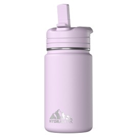 Hydrapeak Mini 14oz Kids Water Bottle with Straw Lid, Insulated Water Bottle Kids, Kids Water Bottle Stainless Steel, Kids Water Bottles (Blush)