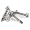 #8 x 1/2" Stainless Steel Hardened 410 Self-Tapping Screws for