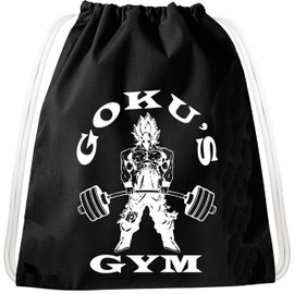 Golds Gym Goku Dragon Backpack Bag Gym Bag Sport Jute Pouch, Backpack