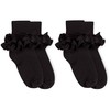 Jefferies Socks Girls Misty Ruffle Turn Cuff Socks 2 Pair