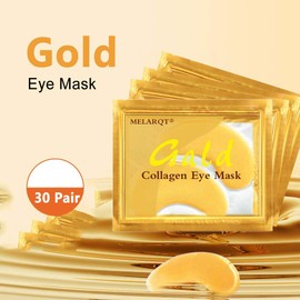 30 Paar Augenpads, Eye Mask, 24k Gold Kollagen Augenmaske, Collagen Augenringe, Feuchtigkeit spendende, Anti Aging, entfernen Taschen, dunkle Kreise & Puffiness