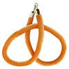 NovelBee 4pcs Orange Velvet Stanchion Ropes with Gold Hooks,5 Feet