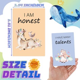 48 Tarjeta de Afirmaciones Positivas Diarias para Niños Tarjetas Flash de Meditación Motivacional Boho Tarjetas de Citas Inspiradoras con Aliento para Navidad Niños Regalo de Tarjetas